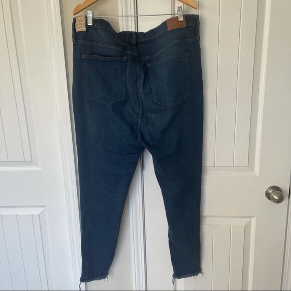 Madewell Roadtripper distressed fray hem skinny jeans women's plus size 36 NEW - Picture 9 of 9